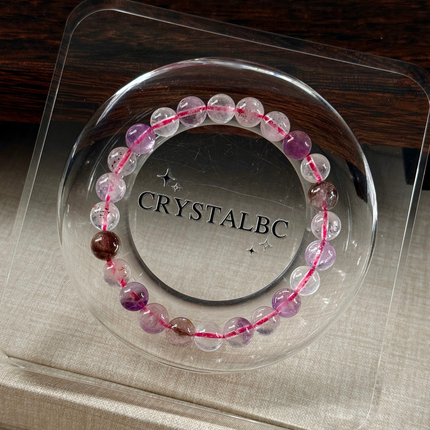 Super Seven Quartz 7.9mm Beaded Bracelet