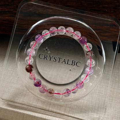 Super Seven Quartz 7.9mm Beaded Bracelet