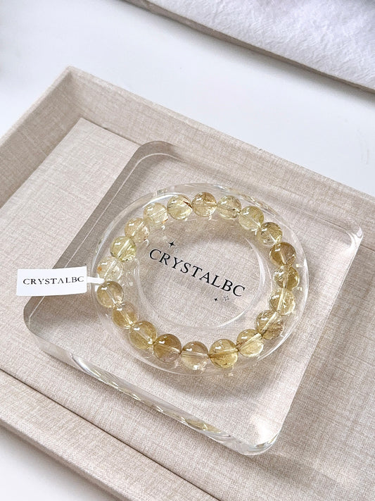 Citrine with Rainbow Flash Beaded Bracelet