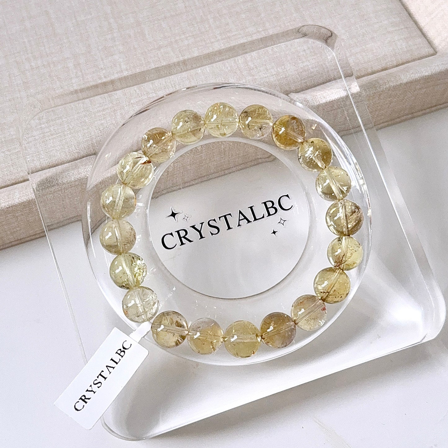 Citrine with Rainbow Flash Beaded Bracelet
