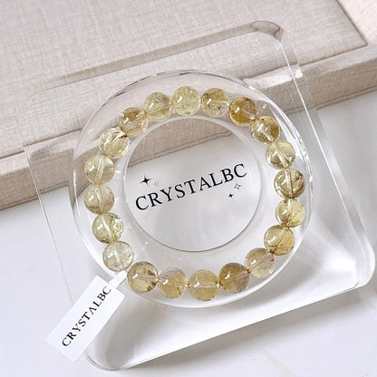 Citrine with Rainbow Flash Beaded Bracelet