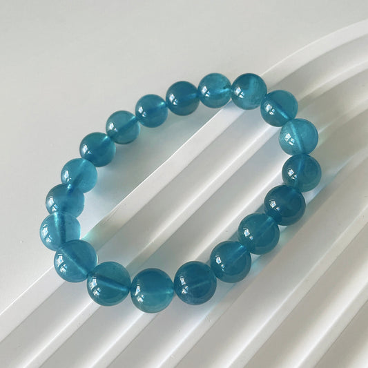 Aquamarine Bead Bracelet