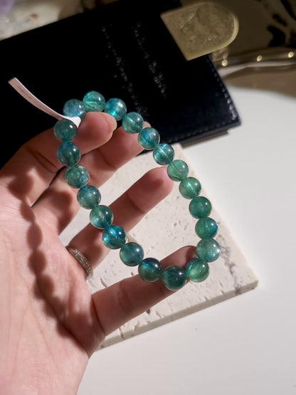 Bicolor Blue Green Kyanite Beaded Bracelet 綠藍晶石