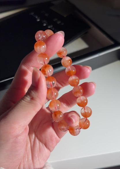 Red amphibole rabbit hair 紅兔毛聚寶盆