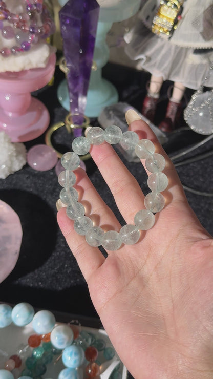 Mint Green Aquamarine Beryl Unheated Bracelet