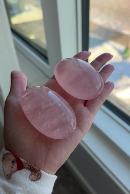Rose Quartzs  Palm Stone Soapstone HQ
