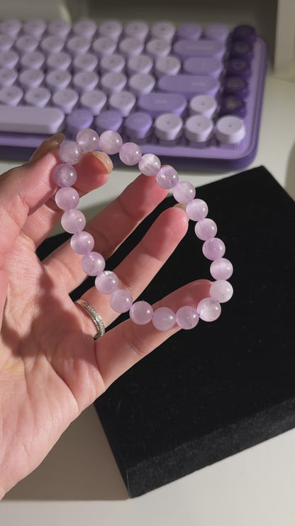 Cateyes Kunzite Beaded Bracelet